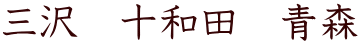 三沢　十和田　青森